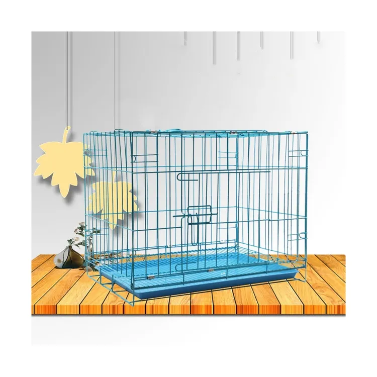 Vente en gros de cages en acier inoxydable pliables en métal pour animaux de compagnie pour grands chiens et chats