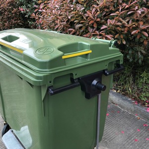 Manufacture Outdoor 660L Dustbin Plastic Classified Heavy Duty Waste <strong>Bins</strong> 4 Wheels,rolling Cover Type Silk Screen Printing Stack - Product Image 5