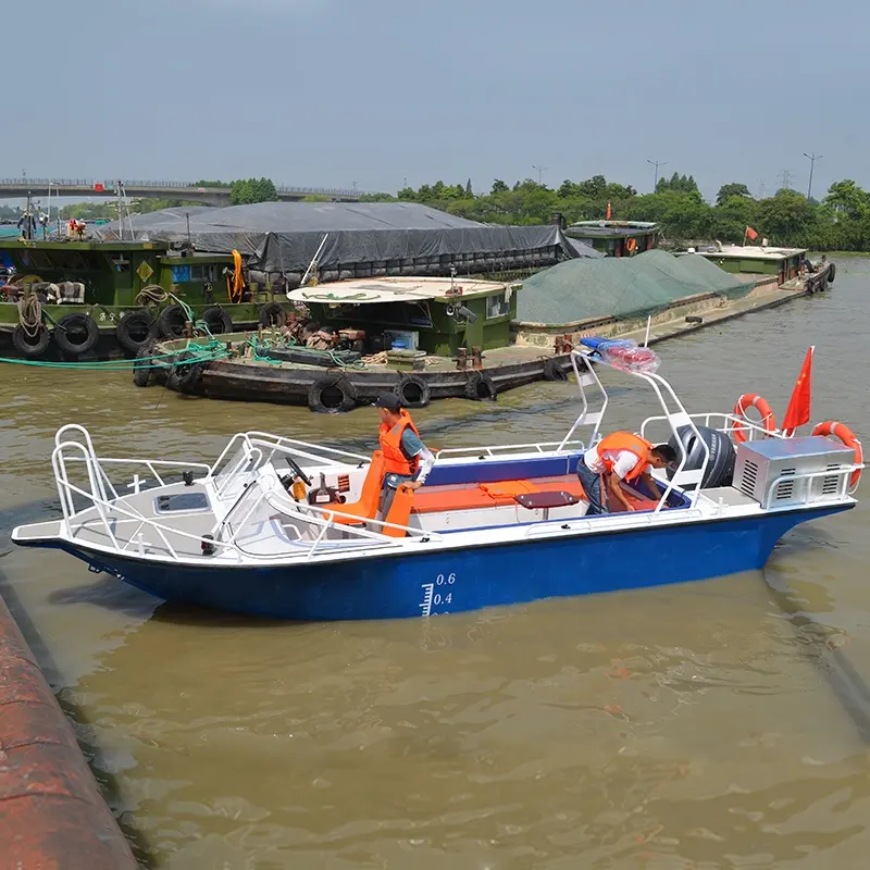 Barco de pesca recreativo de 21,3 pés Barco de patrulha em liga de alumínio Barco de lazer de luxo para venda