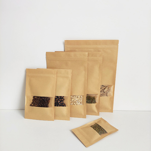 9x14cm RTS dilim ambalaj poşetleri kahverengi Kraft kağıt poşet 3 tarafı ısı mühür kağıt boş çay poşetleri zarf pencere ile - Product Image 2