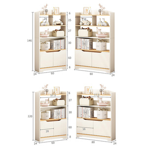 Özelleştirilmiş modern kitaplık tasarım ahşap vitrin basit kitaplık ahşap kütüphane kitap rafı arka panel ile endüstriyel kitaplar - Product Image 6