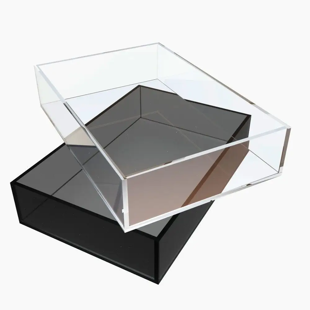 Boîte de conteneurs de stockage de décor acrylique moderne personnalisé