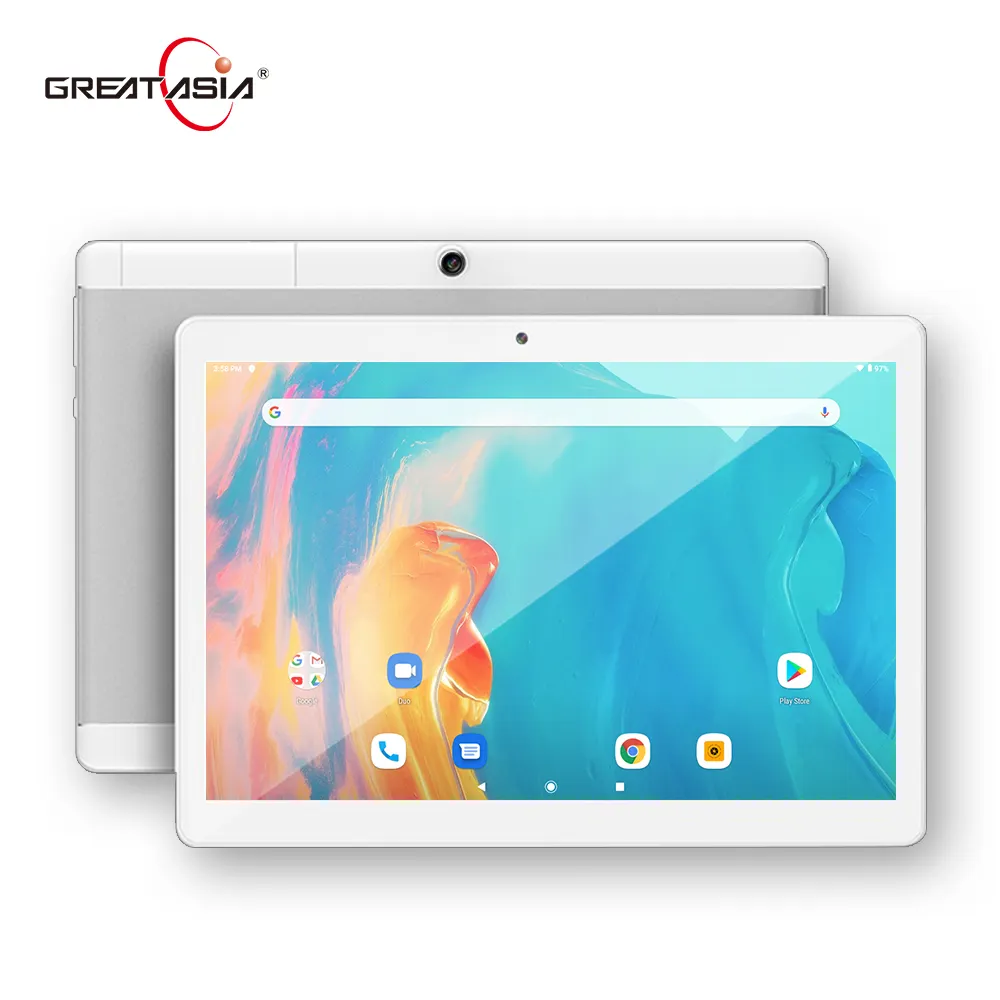 Greatasia oem 10.1 polegada mediatek, android tablet pc 4g sim duplo tela de toque educacional crianças tablet