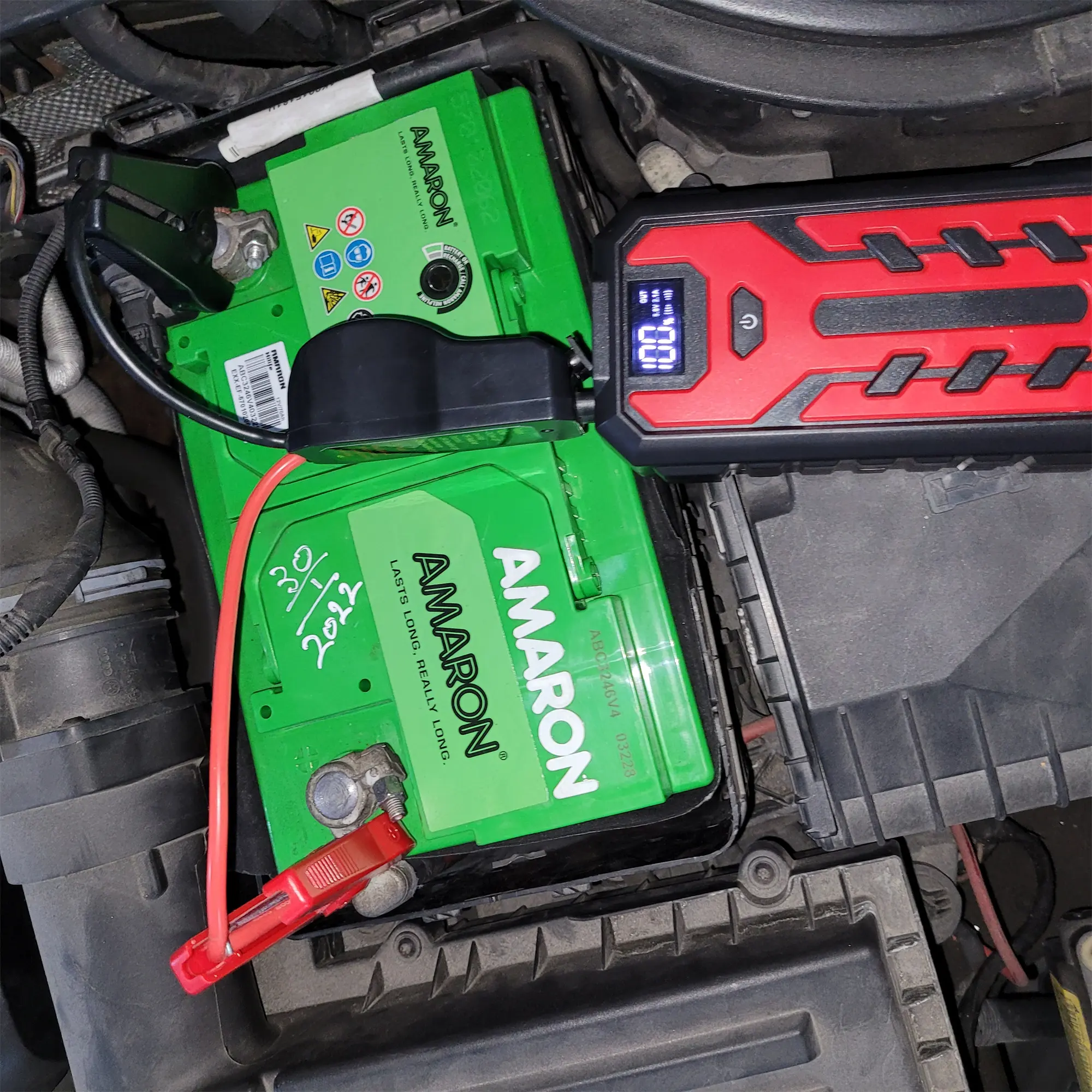 Arrancador de batería portátil de coche, Banco de energía de coche, cargador portátil compacto, arrancador de batería
