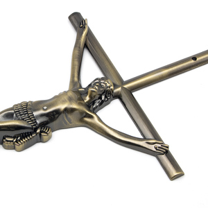 Dekoration Aluminium Bestattungs bedarf Metall schlanke katholische Kruzifix Kreuz Sarg passend Sarg Kreuz - Product Image 5