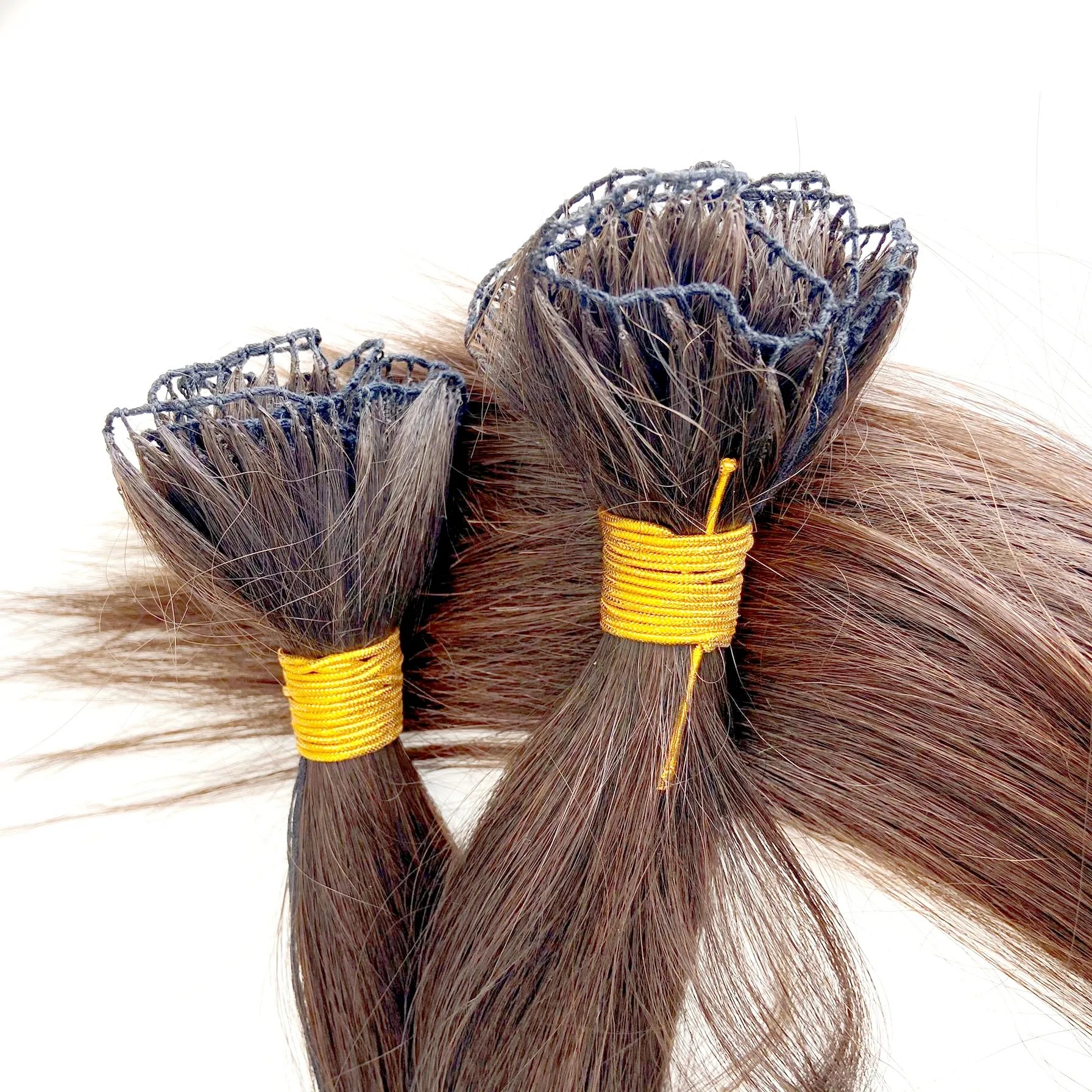 Estensione per capelli piccoli e invisibili a doppio bordo di tipo Plume di capelli umani in cordata per il coreano giapponese europeo americano