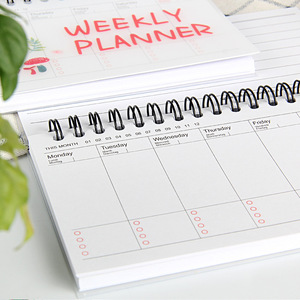 Calendario dei cartoni animati pianificatore settimanale libro studente portatile Notebook planner stampa personalizzata quaderni per studenti - Product Image 4