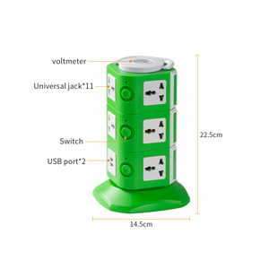 ซ็อกเก็ตต่อขยายแบบยุโรปพร้อมพอร์ต USB 2พอร์ตความยาวสาย3ม. 10A กระแสไฟ - Product Image 2
