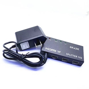 1X2 4K * 2K HDMI Spliter con chaqueta de PVC 1 en 2 salidas Dual Monitor HDMI Splitter para DVD HDTV Altavoz Cámara-Aplicación de computadora