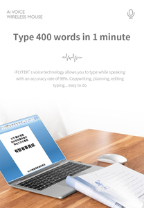 Intelligent Voice AI Mouse 2023 New Wireless Voice Typing Translation Online Input Mice for <strong>Apple</strong> Mac <strong>IOS</strong> / Windows 10 <strong>9</strong> 8 - Product Image 4