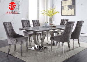 Designer Dining Room <strong>Table</strong> <strong>Sets</strong> Marble Top Dining <strong>Table</strong> Chair <strong>Set</strong> - Product Image 6