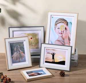 Double <strong>Matted</strong> 4x6 Wood Creative Photo Picture <strong>Frame</strong> Wall Table Display - Product Image 5