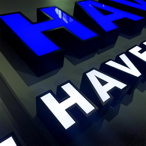 Diseños de letreros para tienda, letrero de letras LED, tablero de señalización personalizado, logotipo 3D que brilla en la publicidad al aire libre, letrero led