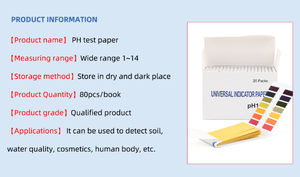 Factory Direct Sale Universal pH <strong>Test</strong> Strips 1-14 Rapid Water Testing Kit with 80 Strips Per Set - Product Image 4