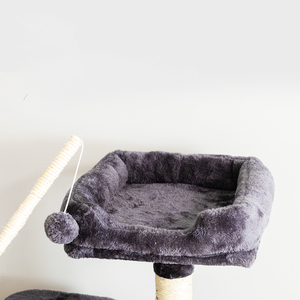 批发流行大型多层猫爬架猫塔豪华毛绒猫爬树带刮板 - Product Image 4