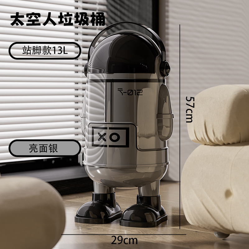 Large size, glossy silver - standing style