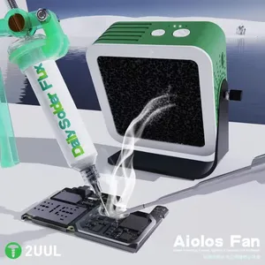 2UUl DA98 AIOLOS Fan cep telefonu anakartlarında IC lehimleme tamir için duman egzoz, soğutma ve aydınlatma fonksiyonları vardır