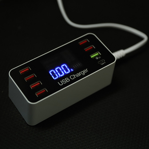 USB şarj istasyonu 8 Port USB hızlı şarj cihazı ile LCD ekran tip C portu akıllı tanımlama masa çoklu telefon şarj cihazı - Product Image 5