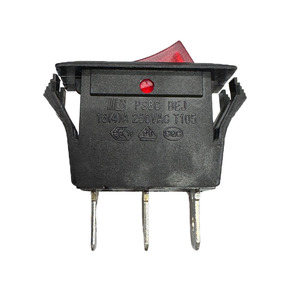32*16.9mm 3 Pin güç anahtarı açma-kapama 16A 250V 20A 125V kırmızı gösterge ışığı Rocker anahtarı ile iki mod kontrolü - Product Image 2