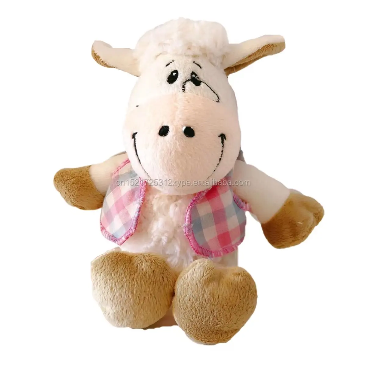 Poupée mouton personnalisée jouets en peluche mouton avec gilet agneau en peluche peluche bébé flou parfait pour filles garçons