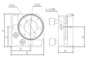 LDTPG2-25.4 דיוק פיר התאמת קיטוב מוט הר עם טבעת לחץ נעילת מקוטב מכשירי מסגרת אופטיקה - Product Image 6