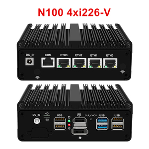 12th Gen N100 N150 Mini PC Firewall Router 4 LAN I226-V 2.5G N6000 N5105 J4125 NVMe Fanless Mini <strong>Computer</strong> Proxmox PfSense Box - Product Image 3