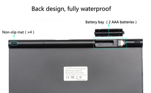 Teclado y ratón inalámbricos 2,4G, miniteclado portátil para Notebook, portátil, Mac, PC, TV inteligente, PS4 - Product Image 6
