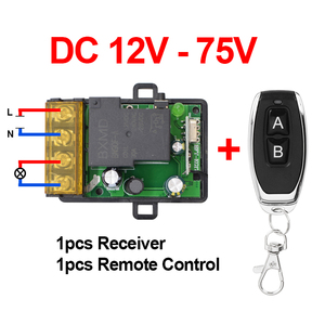 Universeller drahtloser Fernsc halter AC 85V 260V 1CH Relais Empfänger modul und 1 Stück RF-Fernbedienung 433 MHz Sender