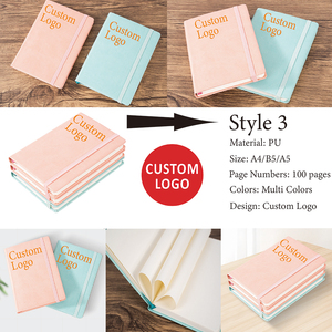 Customizable Logo Small Batch Business <strong>Notebook</strong> Soft Leather Composition Book With Thickened Fabric Cover Office Conference Use - Product Image 4
