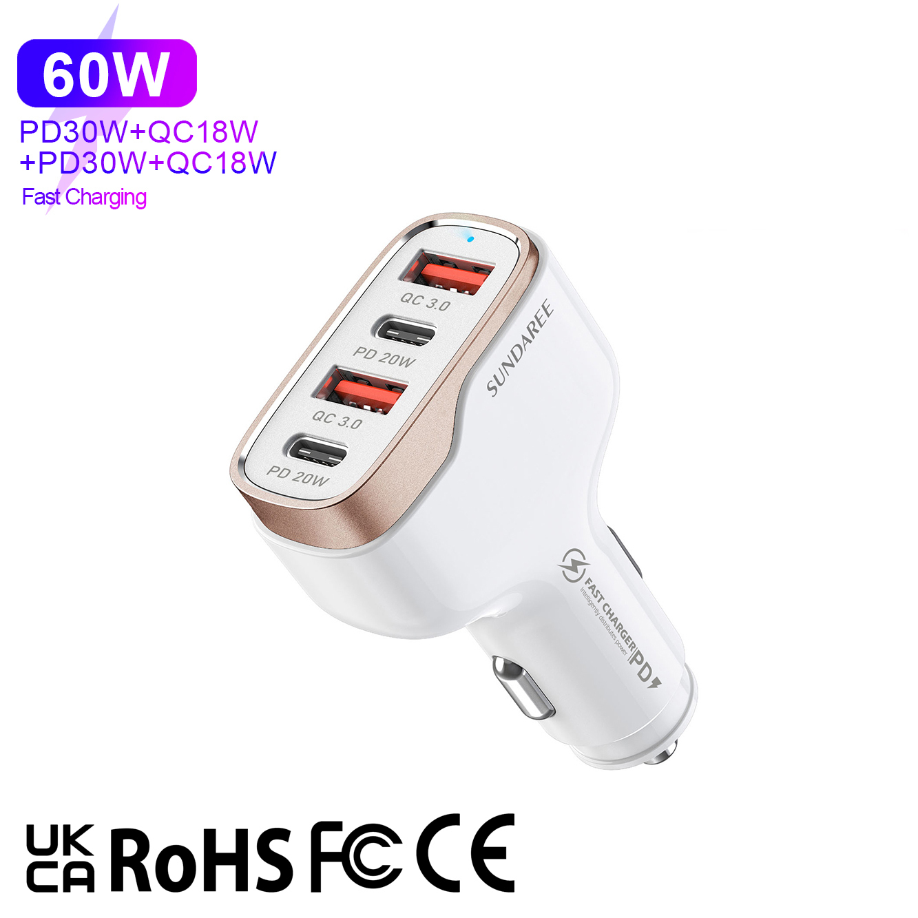 2C2A 60W White