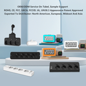 2 USB A Type C PD 20W หลายพอร์ตข้างเตียงชาร์จสถานีเดินทาง4 AC ปลั๊กเสียบปลั๊กไฟ - Product Image 6
