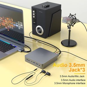 OEM USB加密狗到双HDMI VGA 100WPD 4k三显示Mac Pro HDMI适配器Mac Pro扩展坞 - Product Image 5