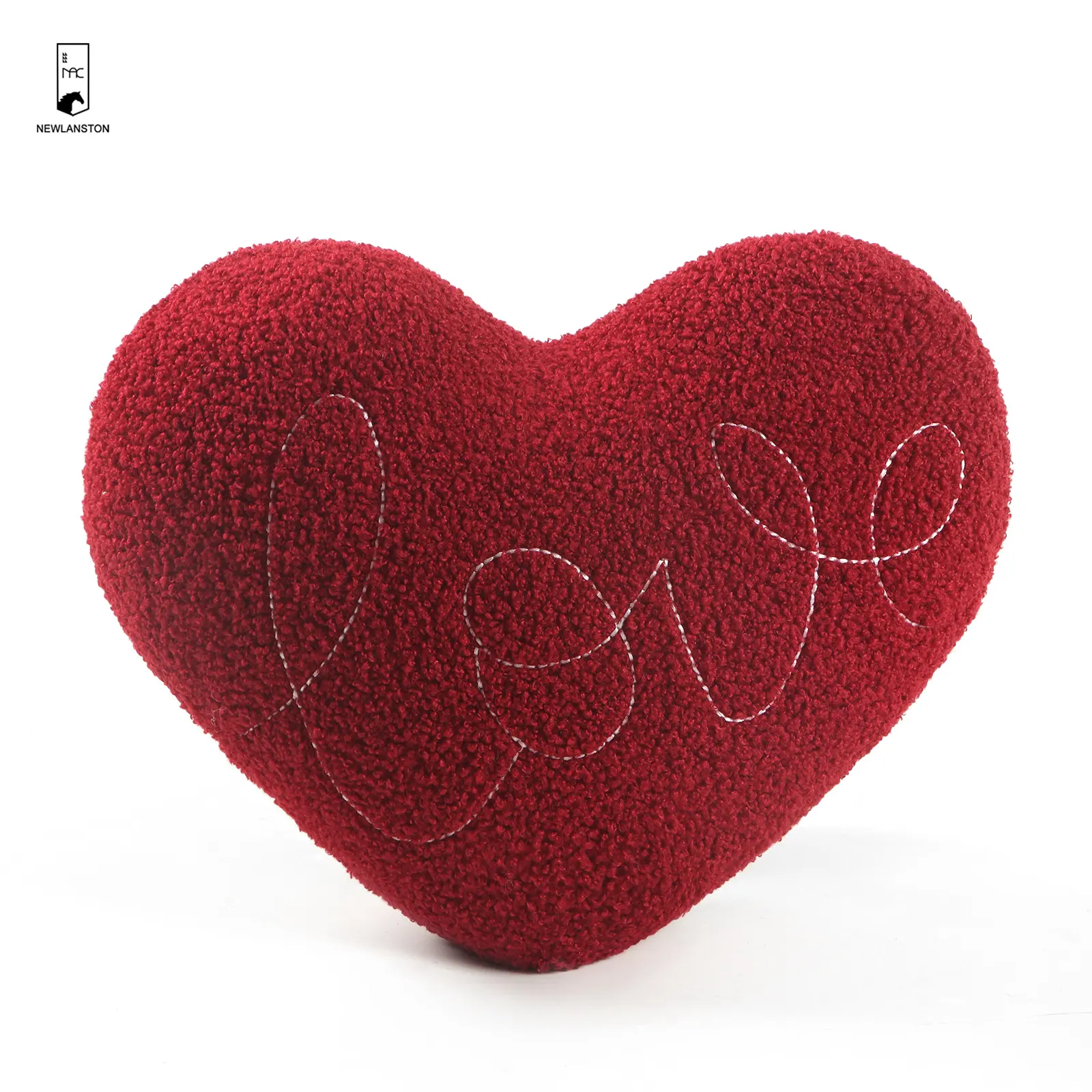 2024 Custom Sherpa Red Love Heart Throw Cushions Home Bed Room Decorative Pillows For Valentine's Day