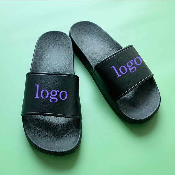 Sandal sandal selop PVC rumah antiselip lembut kedatangan baru kustom Kanada dengan logo mode untuk pria dan wanita