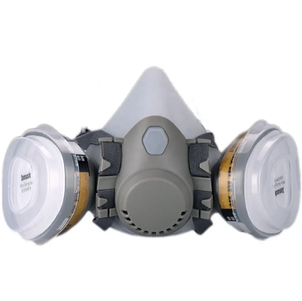 M7502 인공 호흡기 보호 유기 증기 카트리지 가스 마스크 하프 페이스 마스크 안전 안면 화학 채광
