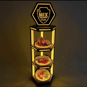 Nhà Máy Nhà sản xuất tùy chỉnh Snack thực phẩm phục vụ khay trái cây sáng LED chiếu sáng trang trí cho Câu lạc bộ đêm khách sạn Thanh KTV - Product Image 6