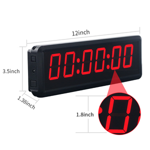Red Green Digit 1.8 Inch Digital <strong>LED</strong> Wall <strong>Clock</strong> OEM Multifunctional <strong>Countdown</strong> Count up Electric Stopwatch <strong>Timer</strong> With Remote - Product Image 3