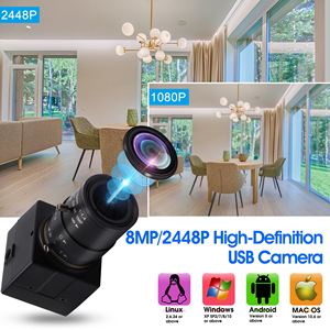 Cámara web ELP Alta resolución IMX 179 Sensor UVC 8MP 2,8-12mm controlador libre de zoom HD USB webcam para Android - Product Image 2
