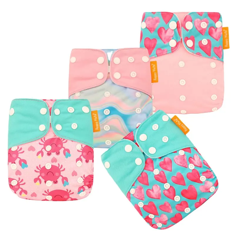 Happyflute新生児洗える布おむつ調節可能再利用可能なおむつ工場価格ピース/パック無料サンプル