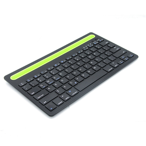OEM de fábrica, venta al por mayor, 78 teclas, teclado inalámbrico Bluetooth, Mini teclado portátil de doble canal con ranura para ordenador portátil, tableta y teléfono