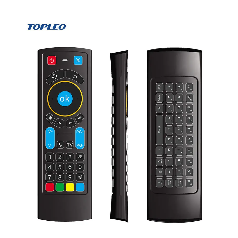 CR3 2.4G RF BT 6-Axis long distance programmable smart tv universal keyboard remote control