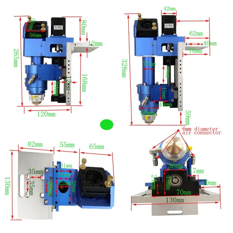 Sistema de corte láser para máquina de corte láser CO2, conjunto completo de Metal y no Metal de enfoque automático de alta calidad, LFS-AM-T43