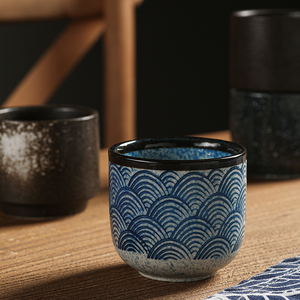 ถ้วยชาญี่ปุ่น ถ้วยชาเซรามิก ไม่มีที่จับ ถ้วยกาแฟดินเหนียว - Product Image 4