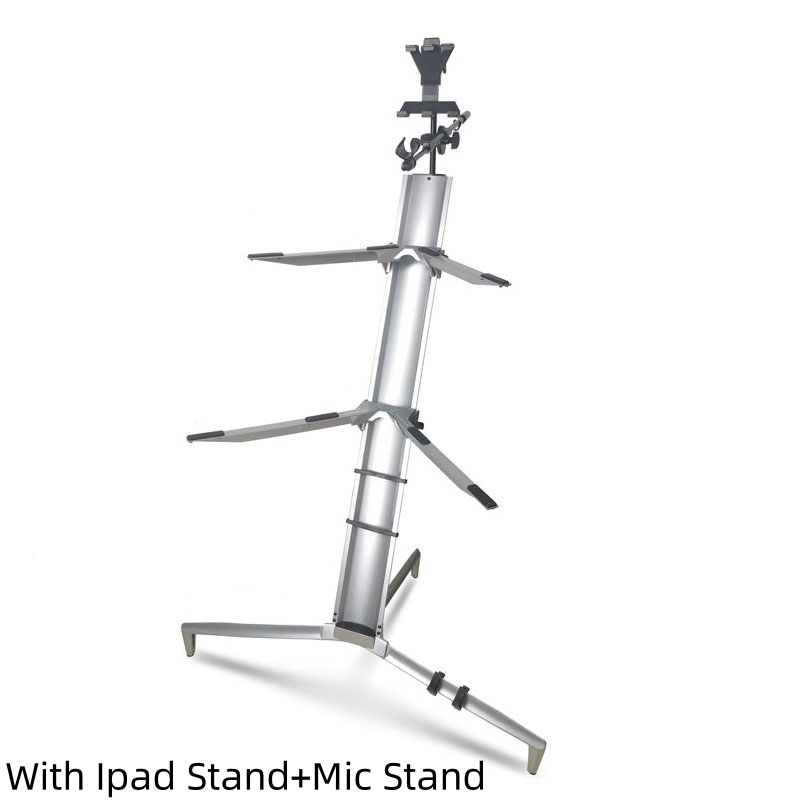 Supporto argento-Ipad + supporto per microfono