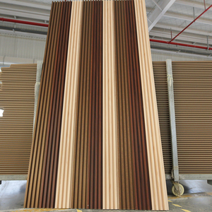 <strong>FS</strong> Wooden Grain Hollow Interior Decoration Wall <strong>Panels</strong> Cladding PVC 3D Fluted Wall <strong>Panels</strong> Wood Plastic WPC Wall <strong>Panels</strong>