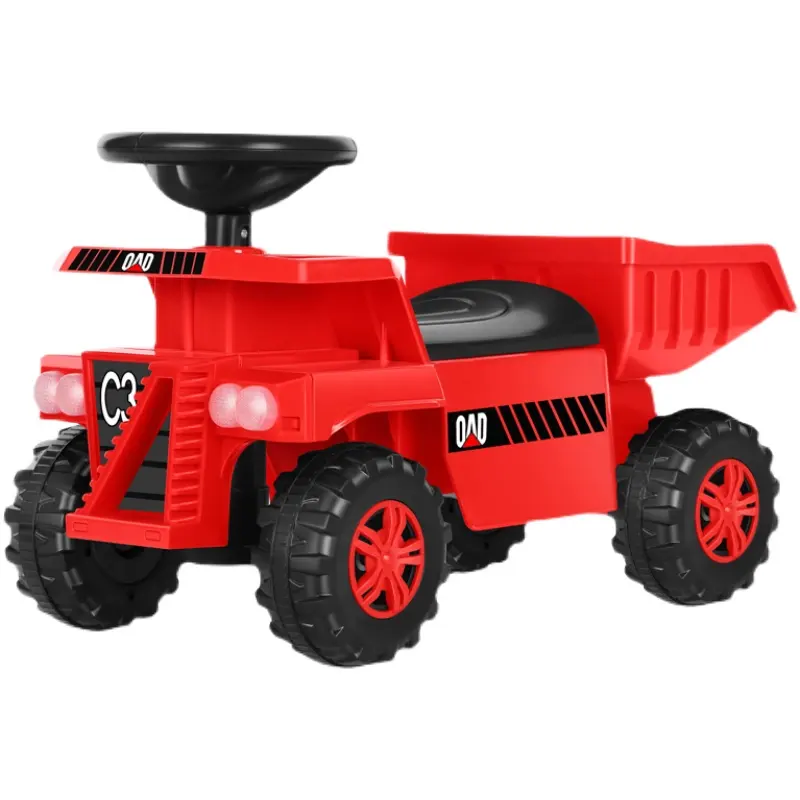 Excavadora coche de juguete los niños pueden montar cuatro ruedas música scooter luces 1-3-6 años giro camión volquete