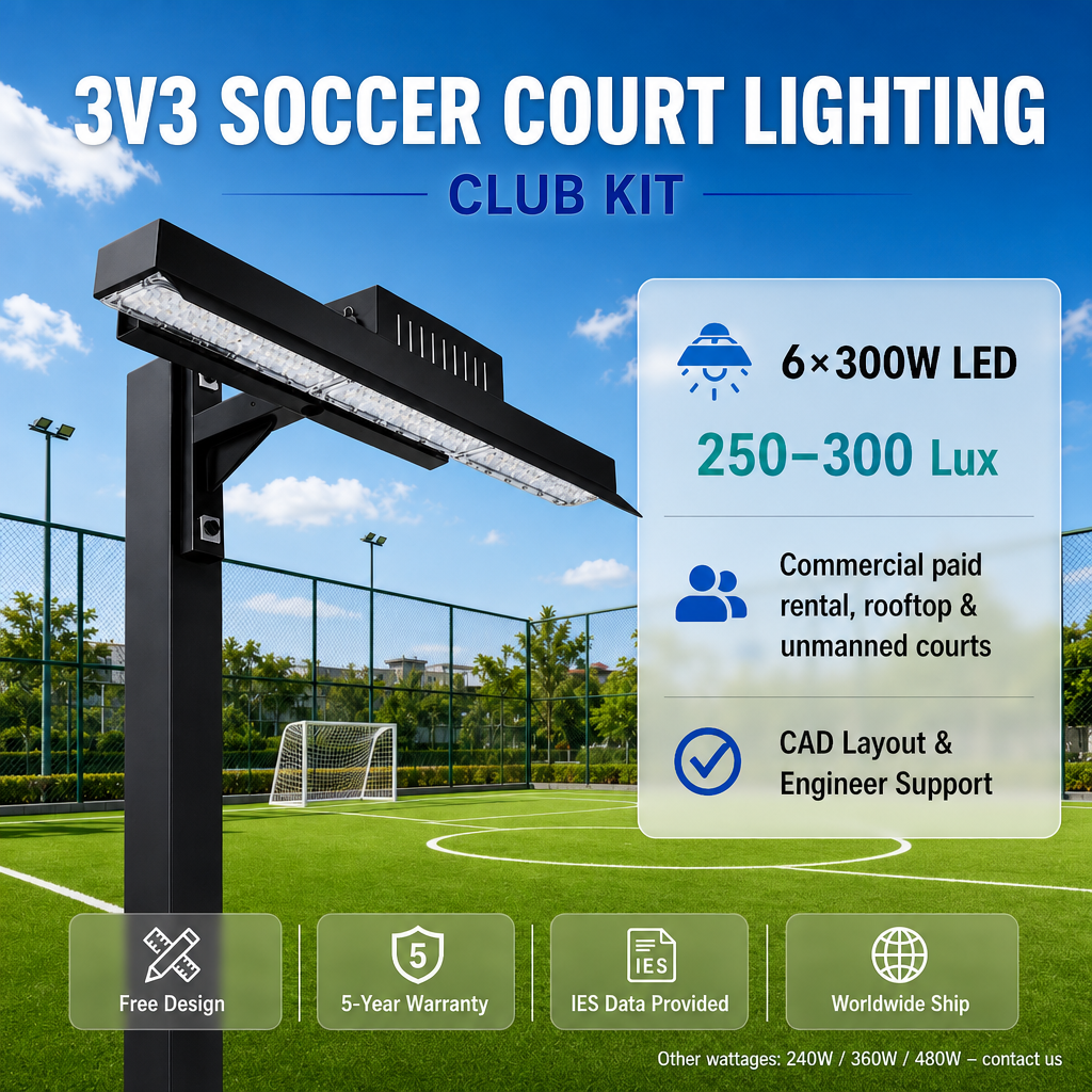 Black-Pro(240W/pc,min 4pcs)Mini Football Pitch Lighting Kit
