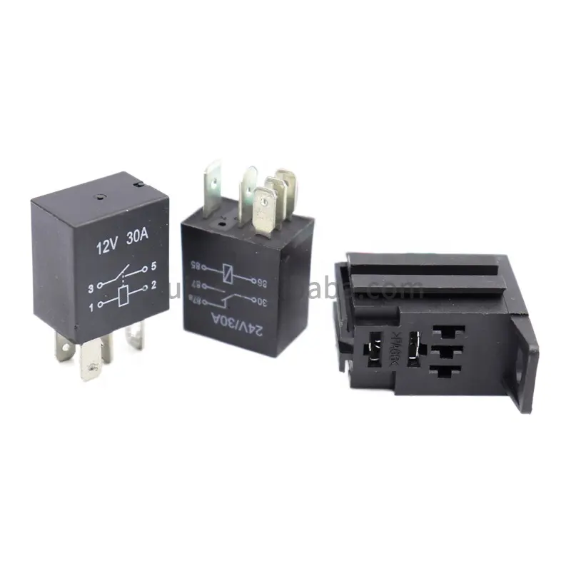 JD1213 5 Pin Auto Relés 12V DC 30A 40A Heavy Duty Substituição Padrão Multi Purpose Starter Relé 24V com Chicote de Fios Soquete