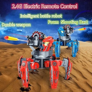 2.4G telecomando elettrico spider robot di rilevamento della gravità intelligente robot da combattimento gioco di tiro con doppio giocattolo