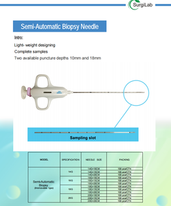 Pistolet à biopsie Tru-Cut pour animaux vétérinaires Aiguille de biopsie semi-automatique jetable pour prélèvement de tissus mous - Product Image 4
